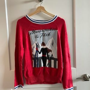 A&F Red Ski Sweater